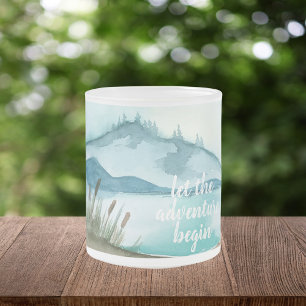 Tasse Givré Aquarelle moderne Nature Commençons l'aventure