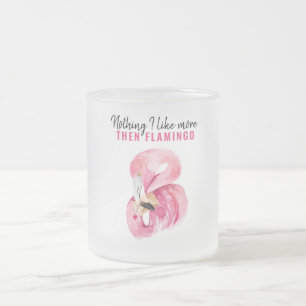 Tasse Givré Aquarelle rose exotique moderne Flamant rose cadea