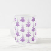 Tasse Givré Arbre de Noël À feuillage persistant violet rouge (Devant gauche)