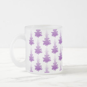 Tasse Givré Arbre de Noël À feuillage persistant violet rouge
