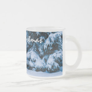 Tasse Givré Arbre de Noël de la forêt d'hiver