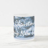 Tasse Givré Arbre de Noël de la forêt d'hiver (Centre)