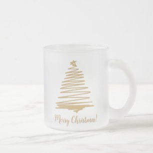 Tasse Givré Arbre de Noël d'or