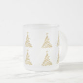 Tasse Givré Arbre de Noël moderne Faux Gold Faux (Devant droit)