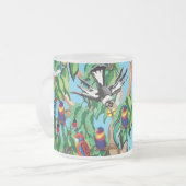 Tasse Givré Arbre plein d'oiseaux australiens (Devant gauche)