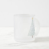 Tasse Givré Arbre vert moderne de Noël (Devant droit)