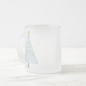 Tasse Givré Arbre vert moderne de Noël (Devant gauche)