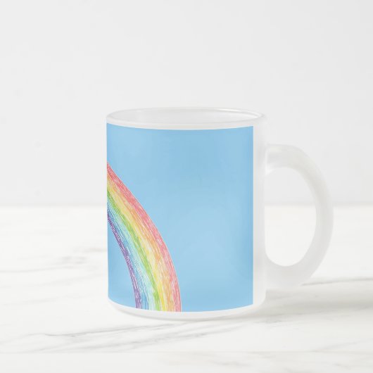 Tasse Givré Arc en ciel et ciel bleu (Droit)