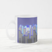 Tasse Givré Art Abstrait Blue City Skyline (Gauche)