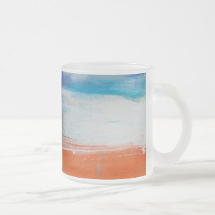 Tasse Givré Art abstrait moderne bleu orange