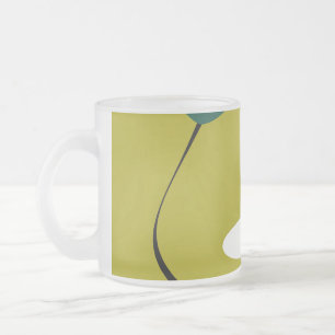 Tasse Givré Art botanique abstrait de fleur de marguerite mini