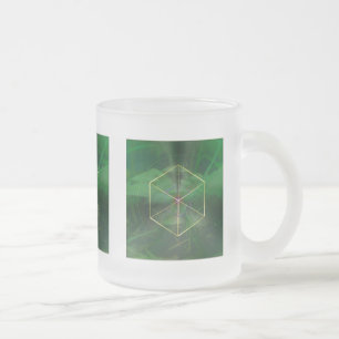 Tasse Givré Art platonique de cube en géométrie sacrée