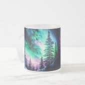 Tasse Givré Aurora céleste boréale Lumières nord vives (Devant gauche)