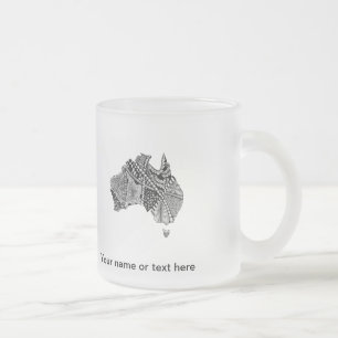 Tasse Givré Australie Carte Doodle