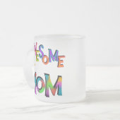 Tasse Givré Awesome Maman T-shirts et cadeaux (Devant gauche)