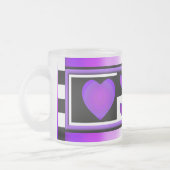 Tasse Givré B&W Purple Hearts Beating (Gauche)