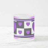 Tasse Givré B&W Purple Hearts Beating (Centre)