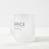 Tasse Givré Balance Over Everything – Minimal White Typography (Devant gauche)
