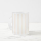 Tasse Givré Bande de bonbons beige et blanche (Devant gauche)