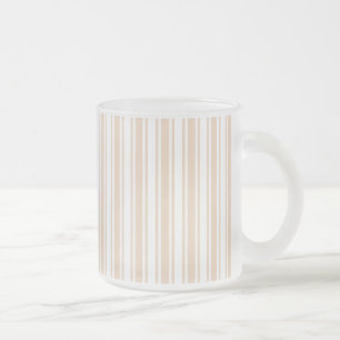 Tasse Givré Bande de bonbons beige et blanche