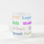 Tasse Givré BANDE DE PLAGE (verre dépoli) (Devant gauche)