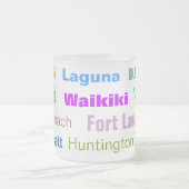 Tasse Givré BANDE DE PLAGE (verre dépoli) (Centre)