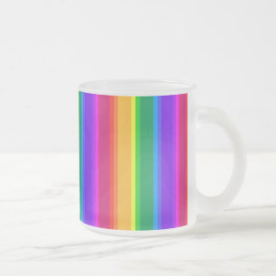 Tasse Givré Bandes arc-en-ciel irrégulières