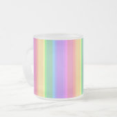 Tasse Givré Bandes arc-en-ciel pastel (Devant gauche)