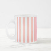Tasse Givré Bandes de bonbons corail et blanc (Gauche)
