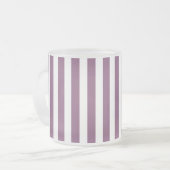 Tasse Givré Bandes de bonbons mauves et blanches (Devant gauche)