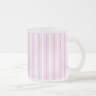 Tasse Givré Bandes de bonbons rose clair et blanc