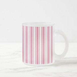 Tasse Givré Bandes de bonbons roses et blanches