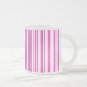 Tasse Givré Bandes de bonbons roses et blancs chauds