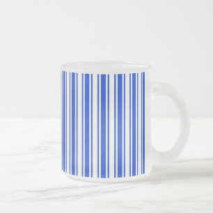 Tasse Givré Bandes de bonbons royales bleues et blanches