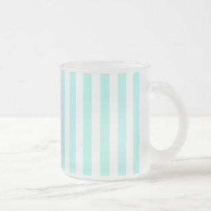 Tasse Givré Bandes de bonbons turquoise et blanche