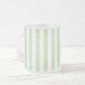 Tasse Givré Bandes de bonbons vert pâle et blanc (Devant gauche)
