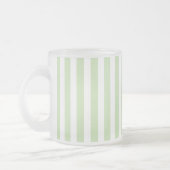 Tasse Givré Bandes de bonbons vert pâle et blanc (Gauche)