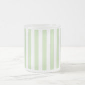 Tasse Givré Bandes de bonbons vert pâle et blanc (Centre)
