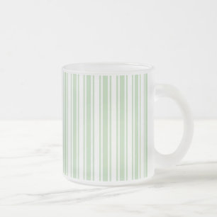 Tasse Givré Bandes de bonbons vert pâle et blanc