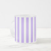 Tasse Givré Bandes de bonbons violettes et blanches (Devant gauche)