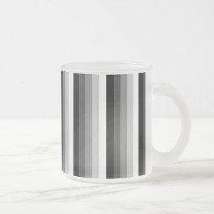 Tasse Givré Bandes d'ombre noir et blanc