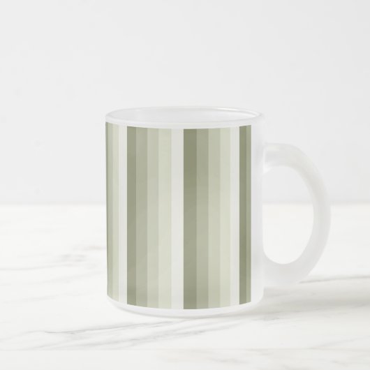 Tasse Givré Bandes d'ombre vert olive (Droit)