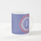 Tasse Givré Bannière étoilée patriote - avec le monogramme (Devant droit)