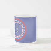 Tasse Givré Bannière étoilée patriote - avec le monogramme (Devant gauche)