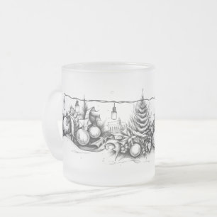 Tasse Givré Baubles dans la sérénité : Ligne d'encre dans le v