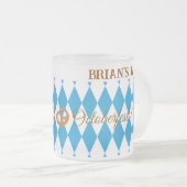 Tasse Givré Bavarois bleu Octoberfest Pretzel PERSONNALISER BI (Devant droit)