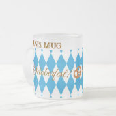 Tasse Givré Bavarois bleu Octoberfest Pretzel PERSONNALISER BI (Devant gauche)