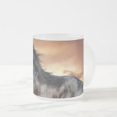 Tasse Givré Beau Cheval Noir (Devant droit)