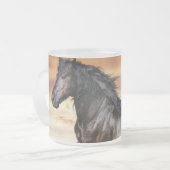 Tasse Givré Beau Cheval Noir (Devant gauche)