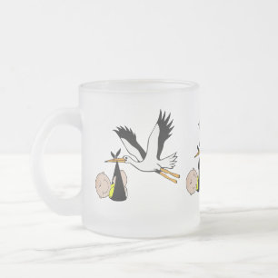 Tasse Givré Bébé et cigogne nouveau-nés